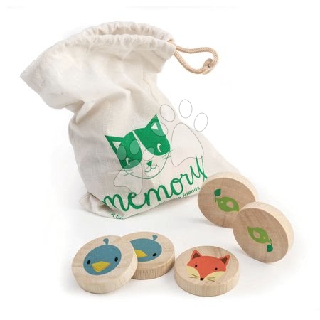 Drevené  hračky - Drevené pexeso Clever Cat Memory Tender Leaf Toys