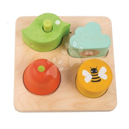 Drevené  hračky - Drevené tvary so zvukom Audio Sensory Tray Tender Leaf Toys