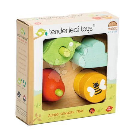 Wooden developmental toys - Wooden shapes with sound Audio Sensory Tray Tender Leaf Toys - 2