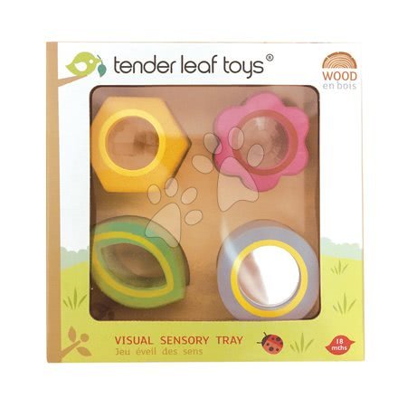 Giocattoli didattici in legno - Forme in legno con funzioni Visual Sensory Tray Tender Leaf Toys - 2