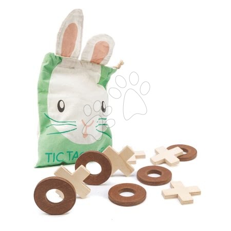 Drevené  hračky - Drevená logická hra Tic Tac Toe Tender Leaf Toys