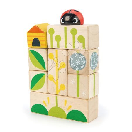 Dřevěné kostky - Dřevěné kostky na zahradě Garden Blocks Tender Leaf Toys - 2