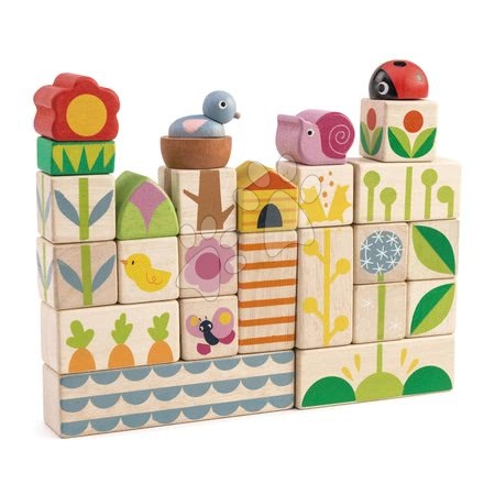 Cubetti in legno - Mattoncini in legno in giardino Garden Blocks Tender Leaf Toys - 3