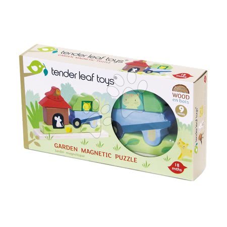  Készségfejlesztő fajátékok - Fa mágneses puzzle kert Garden Magnetic Puzzle 3D Tender Leaf Toys - 3