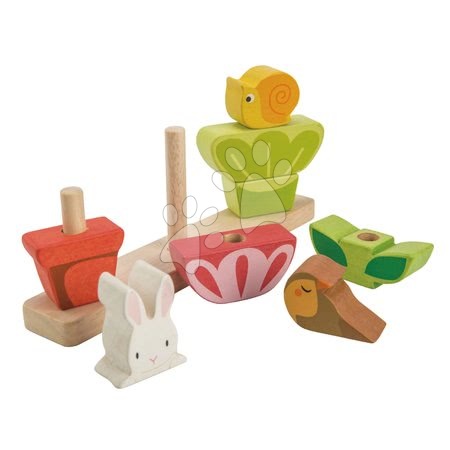 Dřevěné didaktické hračky - Dřevěná skládačka zahradník Garden Stacker Tender Leaf Toys - 1