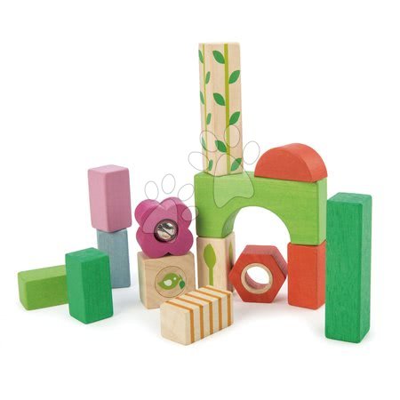 Drevené hračky - Drevené kocky lesná škôlka Nursery Blocks Tender Leaf Toys