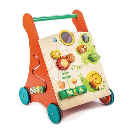 Drevené  hračky - Drevené chodítko záhrada Baby Activity Walker Tender Leaf Toys