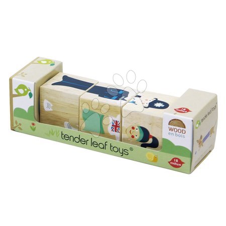 Dřevěné didaktické hračky - Dřevěný točící se válec London Twister Tender Leaf Toys - 2