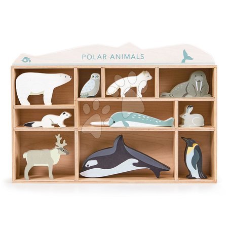 Jouets didactiques en bois - Les animaux polaires en bois sur l'étagère de Tender Leaf Toys - 7