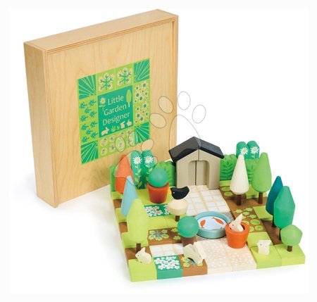 Fa oktatójátékok - Fa kert kirakós My Little Garden Designer Tender Leaf Toys - 3