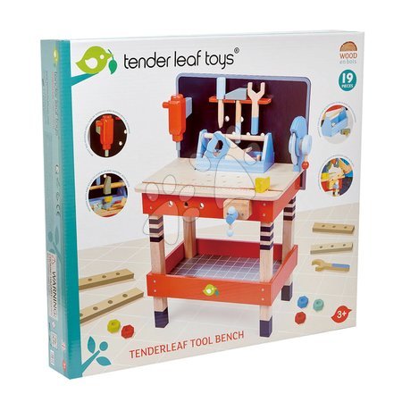 Fa munkapad és szerszámok - Fa szerelőműhely TenderLeaf Tool Bench Tender Leaf Toys - 3