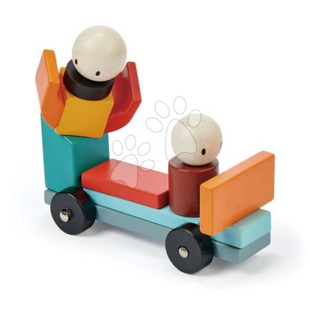 Drevené stavebnice Tender Leaf  - Wooden magnetic building set Racing Magblocs Tender Leaf Toys - 8