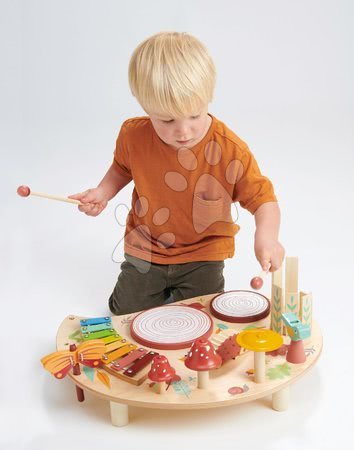 Dřevěné didaktické hračky - Dřevěný hudební stůl Musical Table Tender Leaf Toys - 7