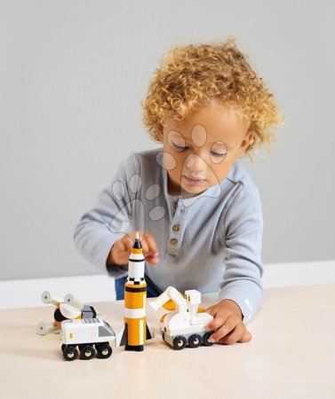 Fa kisautók - Fa űrjárművek Space Voyager Set Tender Leaf Toys - 8