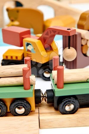 Trenuri din lemn și căi ferată - Pistă de tren din lemn în pădure cu brazi Wild Pines Train set Tender Leaf Toys - 7