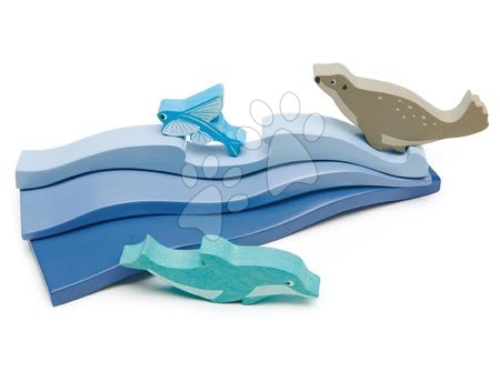 Jouets didactiques en bois - Océan en bois Blue Water Tender Leaf Toys - 3