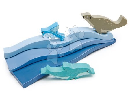 Jouets didactiques en bois - Océan en bois Blue Water Tender Leaf Toys - 4