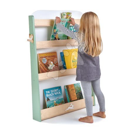 Wooden kids' furniture - Wooden children's bookshelf Forest Bookcase Tender Leaf Toys - 2