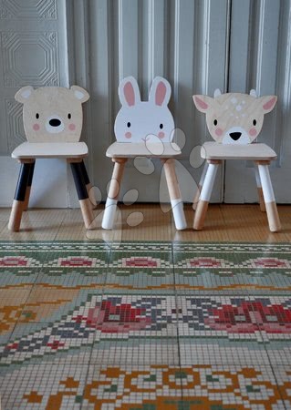 Fa gyerekbútor - Fa kisszék nyuszi Forest Rabbit Chair Tender Leaf Toys - 5