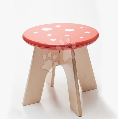 Fa gyerekbútor - Fa kisszék gomba Toadstool Tender Leaf Toys - 2