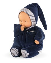 Igrače dojenčki od 0. meseca - Bubica Babipouce Temno modre zvezdne sanje Mon Doudou Corolle s rjavimi očmi in z majhnimi ustnicami 28 cm od 0 mesecev_0