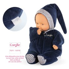 Lalki od 0 miesięcy - Lalka Babipouce Granatowe Gwiezdne Marzenia Mon Doudou Corolle z brązowymi oczami i szpiegującymi usteczkami 28 cm od 0 miesięcy_2