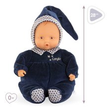 Igrače dojenčki od 0. meseca - Bubica Babipouce Temno modre zvezdne sanje Mon Doudou Corolle s rjavimi očmi in z majhnimi ustnicami 28 cm od 0 mesecev_3