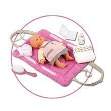 Doplnky pre bábiky - Prebaľovacia podložka Baby Nurse Smoby pre 42 cm bábiku so setom na prebaľovanie tmavoružová_0