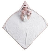 Dojčenské osušky - Dojčenská osuška s kapucňou Red Castle Fleur de Coton® 100x100 cm ružová od 0 mesiacov_0