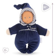 Panenky od 0 měsíců - Panenka Babidoux Navy Blue Starry Dreams Mon Doudou Corolle s modrýma očima a chrastítkem 20 cm od 0 měsíců_3