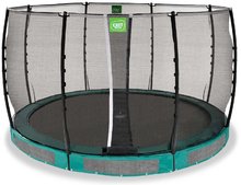 Zemní trampolíny  - Trampolína s ochrannou sítí Allure Classic ground Exit Toys přízemní průměr 366 cm zelená_0