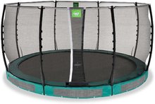 Zemní trampolíny  - Trampolína s ochrannou sítí Allure Classic ground Exit Toys přízemní průměr 427 cm zelená_0