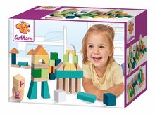 Lesene kocke  - Lesene barvne kocke Wooden Blocks Eichhorn različne oblike 44 kom od 12 mes_3