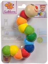 Dřevěné didaktické hračky - Dřevěná housenka Grasping Toy Eichhorn délka 18,5 cm od 12 měsíců_3