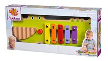 Dětské hudební nástroje - Dřevěný xylofon krokodýl Musictable Eichhorn s kladívkem 5 různých tónů od 12 měsíců_3