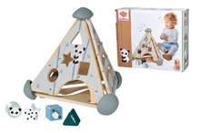 Drevené didaktické hračky - Drevená didaktická pyramída Game Center Pyramide Eichhorn s vkladacími kockami a xylofónom od 12 mes_1