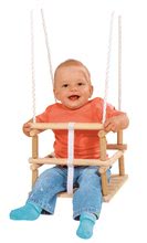 Hojdačky - Drevená hojdačka Wooden Baby Swing Outdoor Eichhorn prírodná 140-210 cm dĺžka 30*30 cm sedadlo 20 kg nosnosť od 12 mes_1