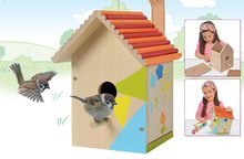 Detský drevený nábytok - Drevená vtáčia búdka Outdoor Birdhouse Eichhorn Poskladaj a vymaľuj - so štetcom a farbami od 6 rokov_2