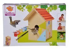 Detský drevený nábytok - Drevená vtáčia búdka Outdoor Birdhouse Eichhorn Poskladaj a vymaľuj - so štetcom a farbami od 6 rokov_11