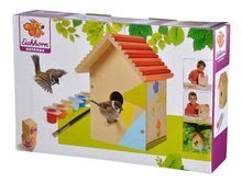 Detský drevený nábytok - Drevená vtáčia búdka Outdoor Birdhouse Eichhorn Poskladaj a vymaľuj - so štetcom a farbami od 6 rokov_12