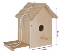 Detský drevený nábytok - Drevená vtáčia búdka Outdoor Birdhouse Eichhorn Poskladaj a vymaľuj - so štetcom a farbami od 6 rokov_7