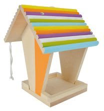 Dřevěné hračky - Dřevěné krmítko pro ptáčky Outdoor Feeding House Eichhorn Sestav a vymaluj – se štětcem a barvami od 6 let_10