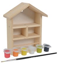 Dřevěné hračky - Dřevěný úl pro včely Outdoor Bee House Eichhorn Poskládej a vymaluj – se štětcem a barvami od 6 let_0