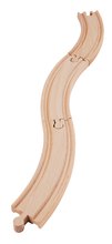 Dřevěné vláčky a vláčkodráhy - Náhradní díly k vláčkodráze Train Track Set Large Eichhorn zakřivené a rovné koleje pro prodloužení trati 10 kusů_0