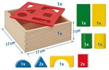 Drevené kocky - Drevená vkladačka Posting Box Eichhorn s 10 kockami rôznych tvarov a farieb 12 dielov od 12 mes_1