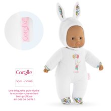 Zabawki dla niemowląt  - Lalka Sweet Heart Biała Króliczka Mon Doudou Corolle z czarnymi oczami i kapturem 30 cm od 0 miesiąca_2