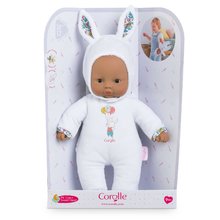 Pre bábätká - Bábika Sweet Heart White Bunny Mon Doudou Corolle s čiernymi očami a kapucňou 30 cm od 0 mes_3