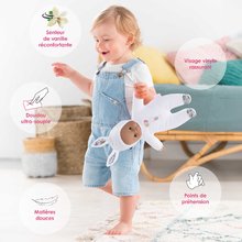 Für Babys - Puppe Weißer Hase Sweet Heart White Bunny Mon Doudou Corolle mit schwarzen Augen und Kapuze 30 cm ab 0 Monaten_4