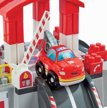 Cuburi de construit Abrick - Joc de construit în cutie stație de pompieri cu pistă Abrick Écoiffier 2 figurine și 4 vehicule 117 piese de la 18 luni_0