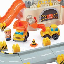 Jeux de construction Abrick - La boîte de construction avec chantier et piste Abrick Écoiffier 2 figurines et 4 véhicules 124 pièces à partir de 18 mois ECO1350_1